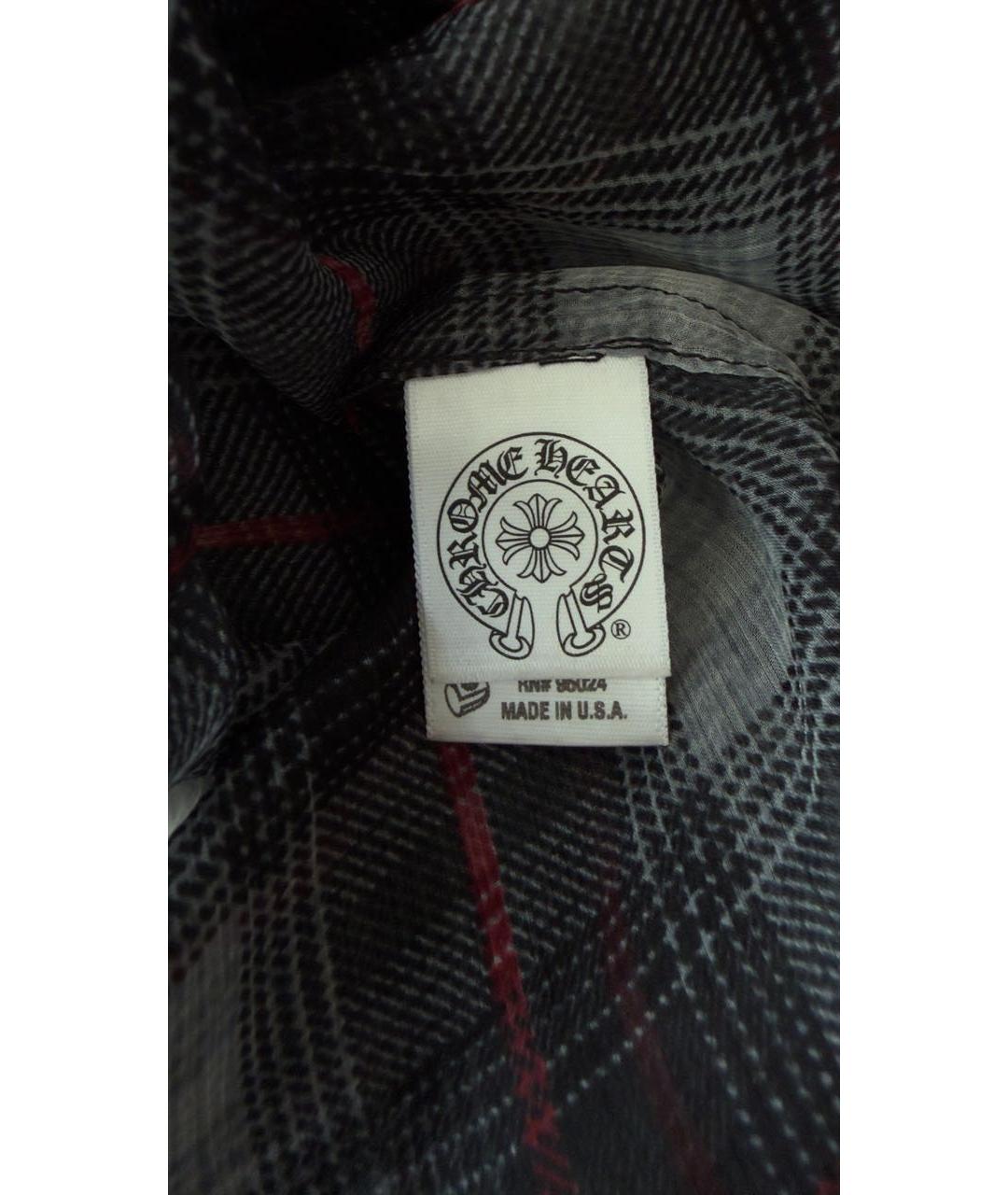 CHROME HEARTS Антрацитовая шелковая рубашка, фото 6