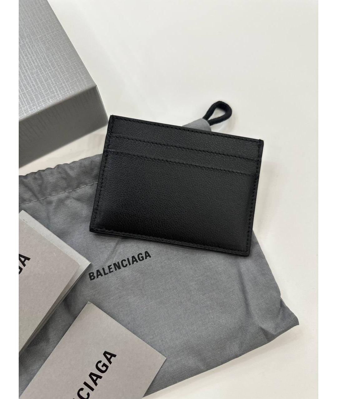 BALENCIAGA Черный кожаный кардхолдер, фото 5