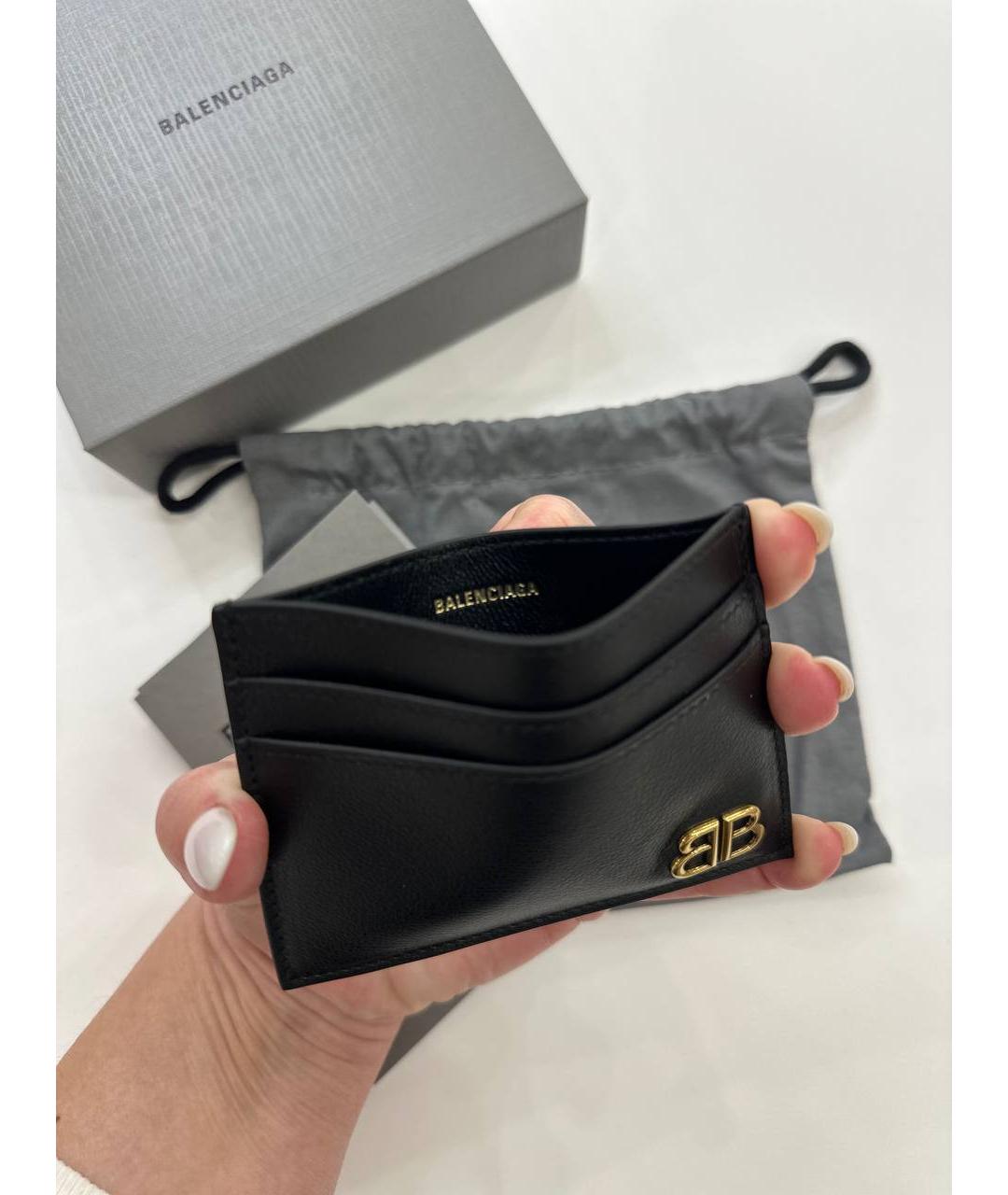 BALENCIAGA Черный кожаный кардхолдер, фото 6