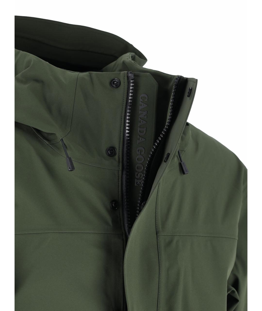 CANADA GOOSE Зеленая полиэстеровая куртка, фото 5