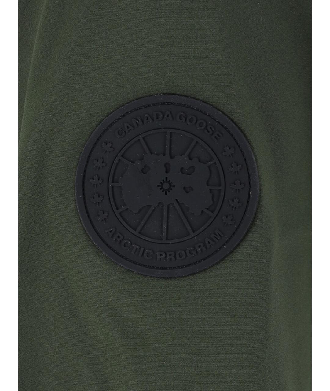 CANADA GOOSE Зеленая полиэстеровая куртка, фото 4
