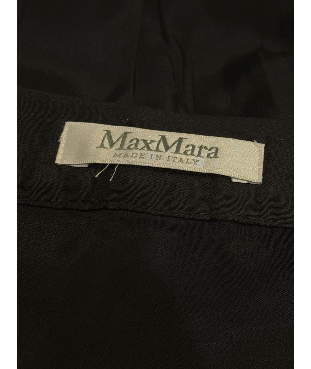 MAX MARA Черная шелковая юбка миди, фото 2