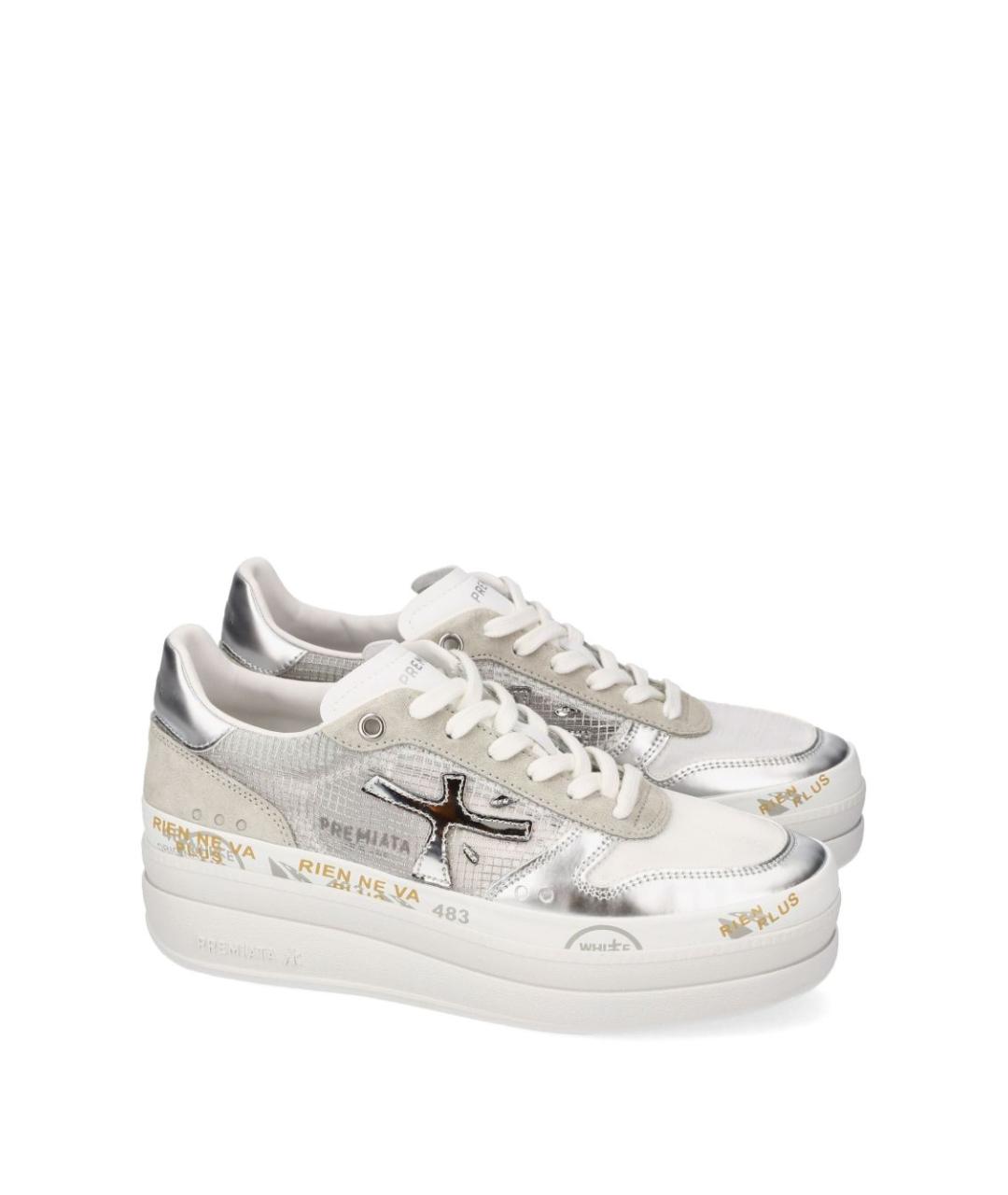 PREMIATA Серебряные кроссовки, фото 4