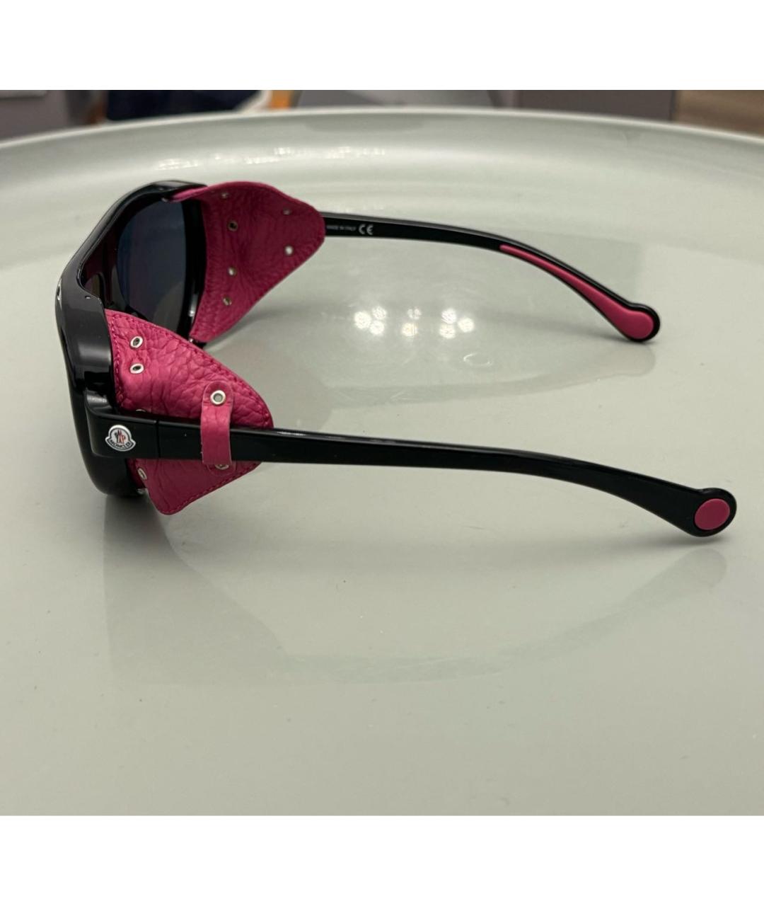 MONCLER Черные пластиковые солнцезащитные очки, фото 3