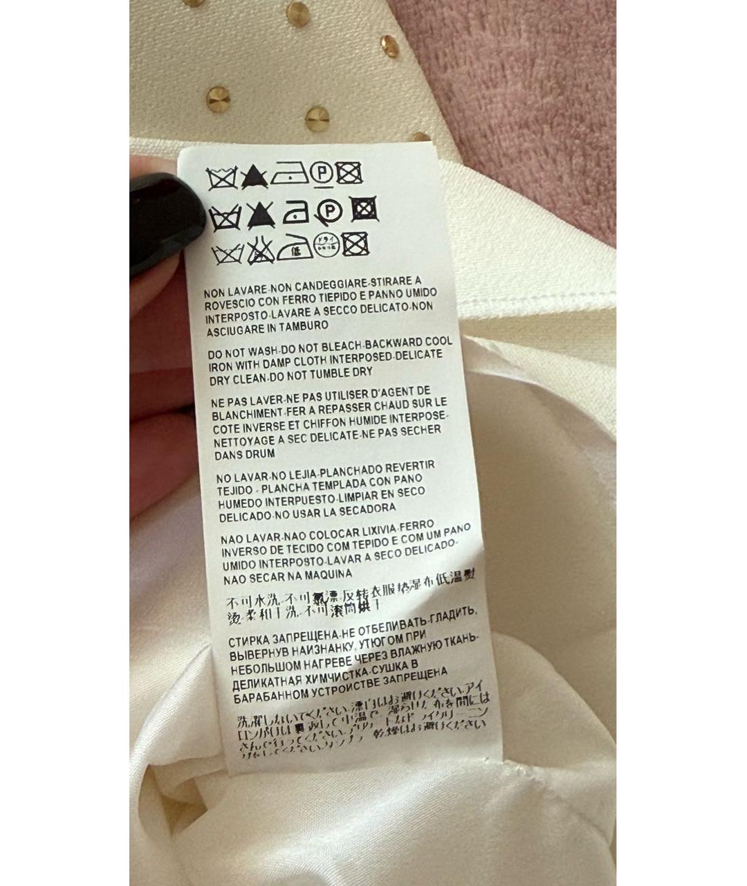 VERSACE COLLECTION Белое полиэстеровое вечернее платье, фото 8