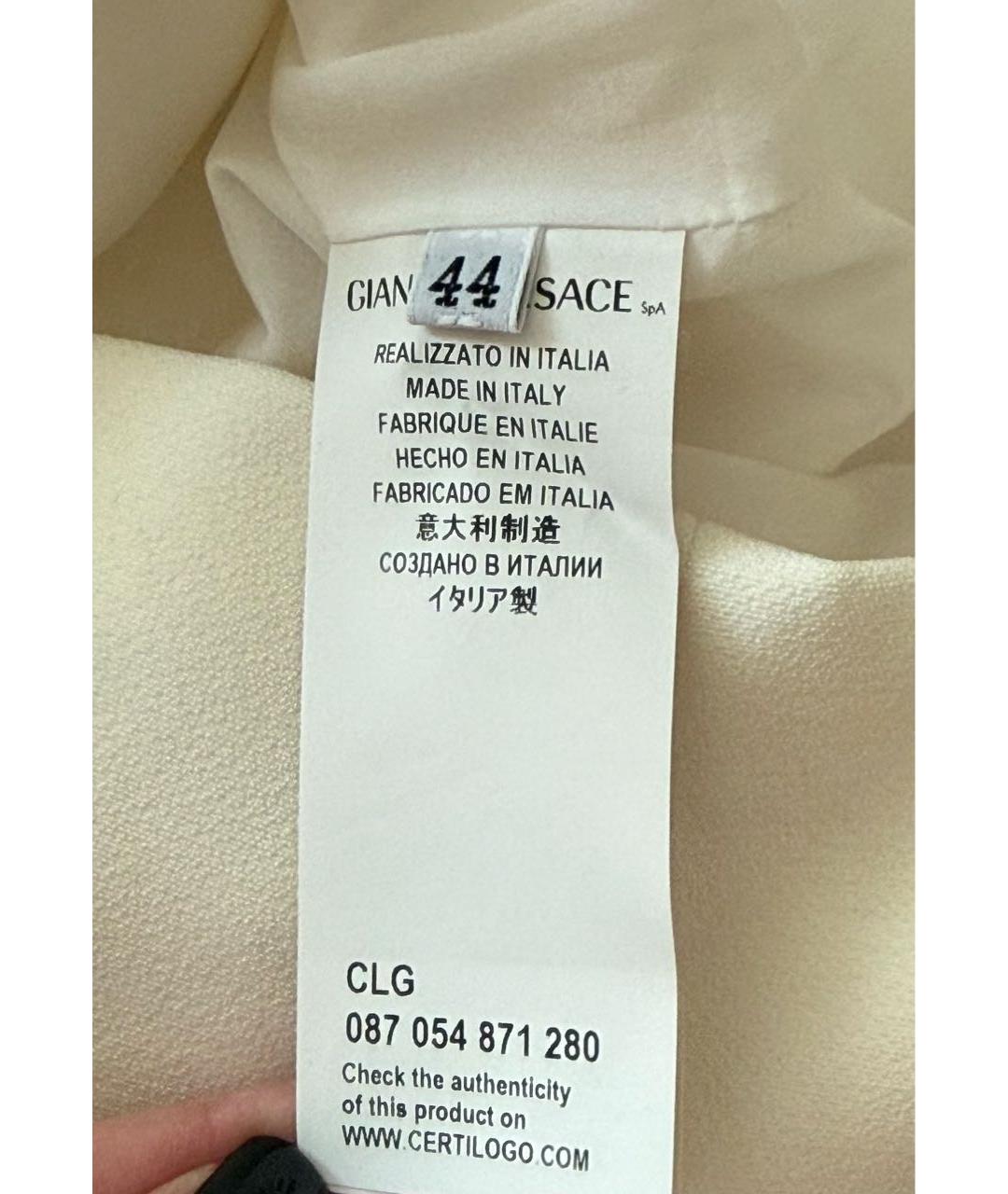 VERSACE COLLECTION Белое полиэстеровое вечернее платье, фото 6