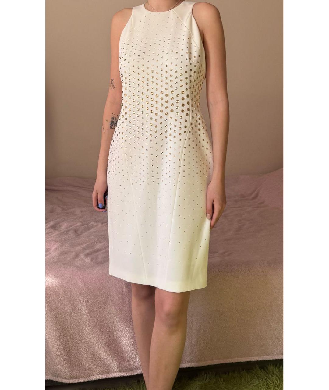 VERSACE COLLECTION Белое полиэстеровое вечернее платье, фото 5