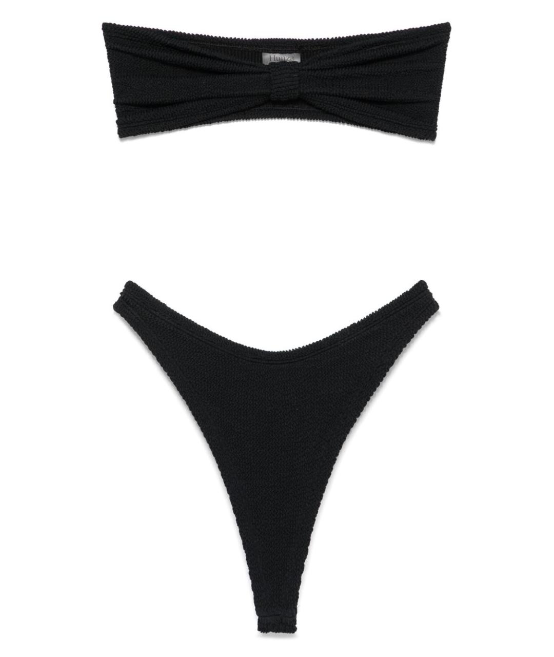 HUNZA G Черный полиамидовый купальник, фото 1