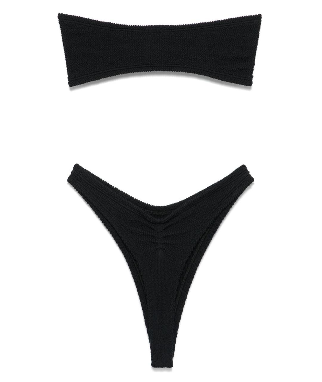 HUNZA G Черный полиамидовый купальник, фото 2