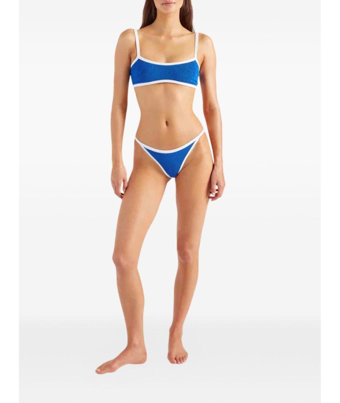 HUNZA G Синий полиамидовый купальник, фото 2