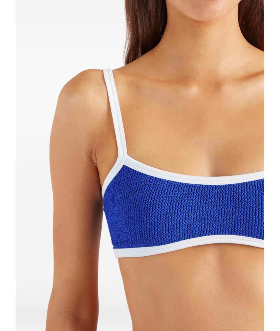 HUNZA G Синий полиамидовый купальник, фото 4