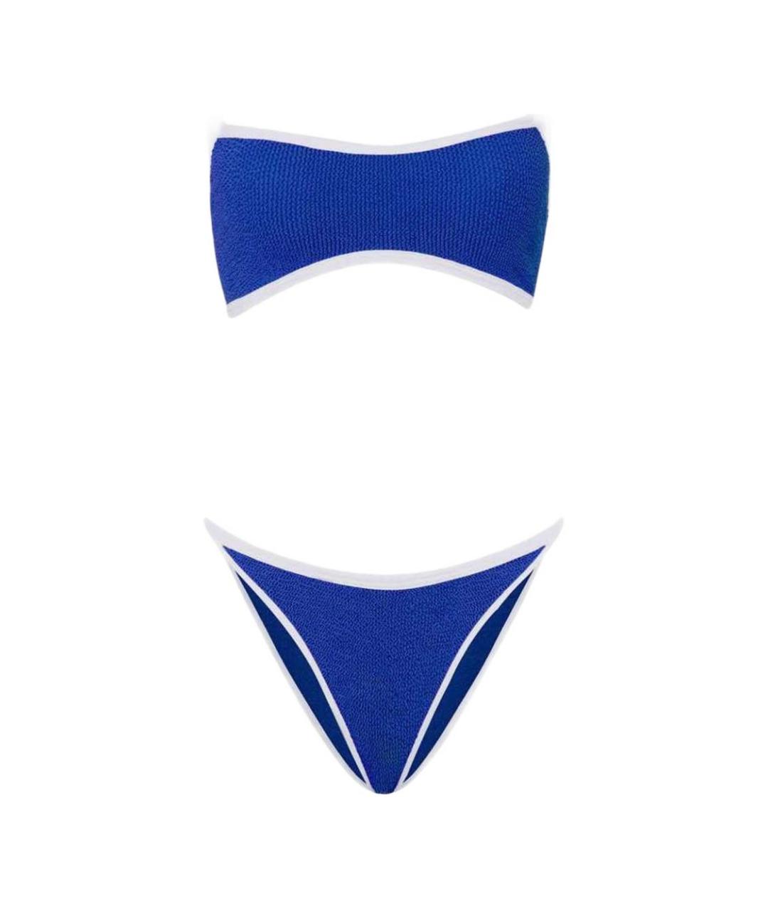 HUNZA G Синий полиамидовый купальник, фото 1