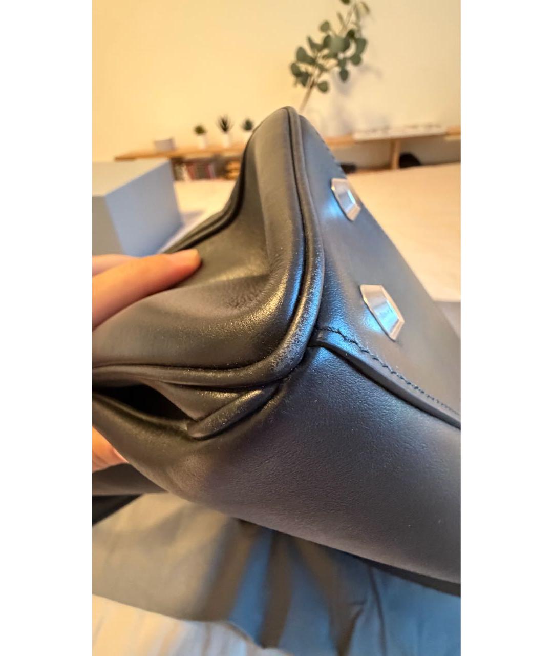 BALENCIAGA Черная кожаная сумка через плечо, фото 6