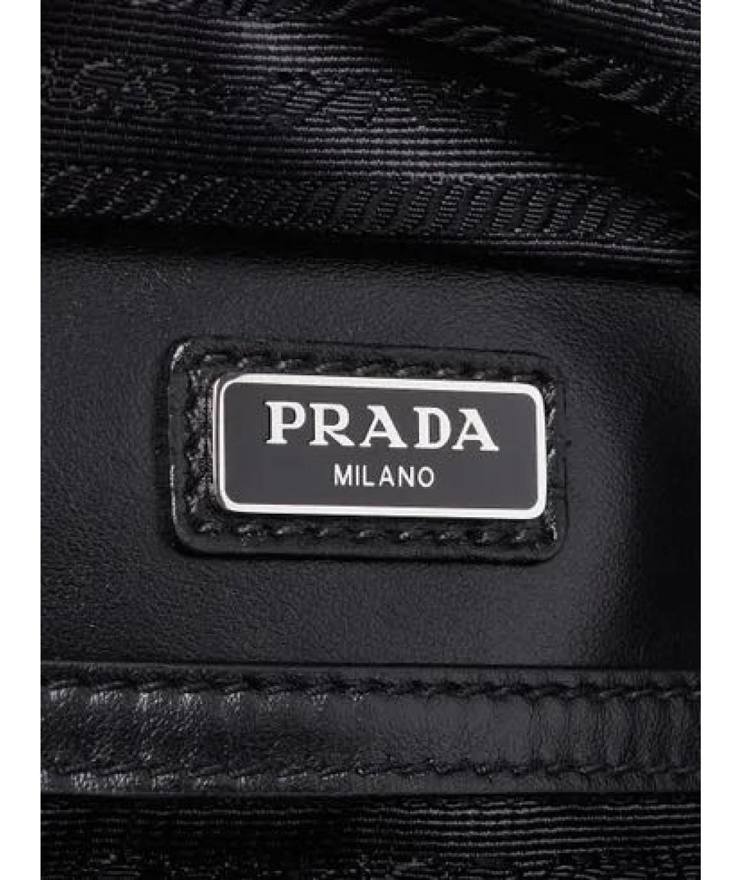 PRADA Серая кожаная сумка на плечо, фото 4