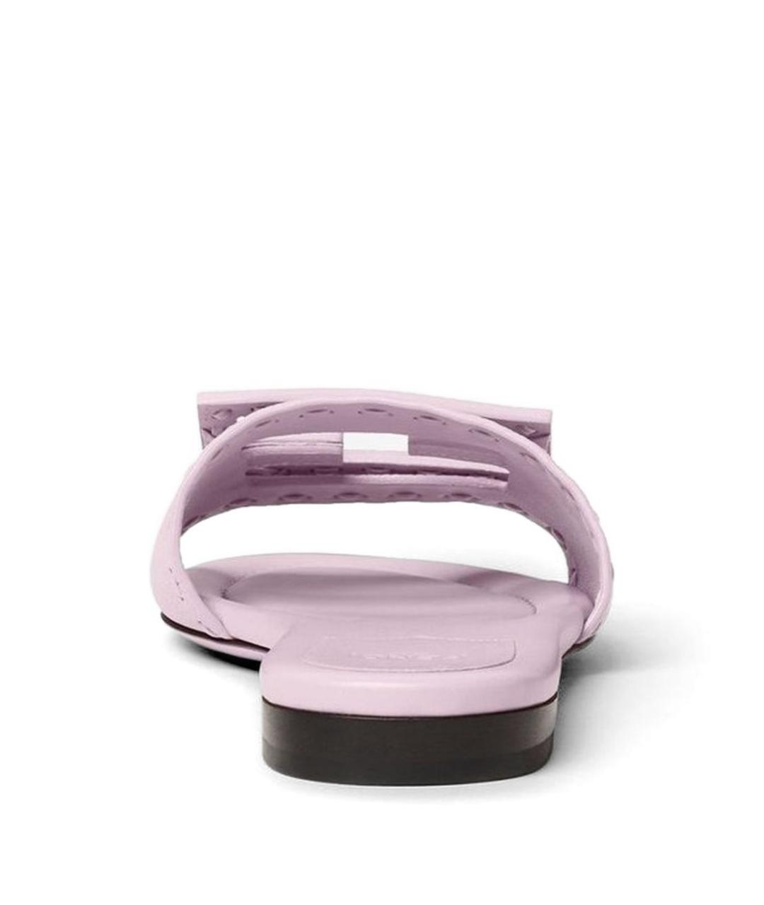 FENDI Розовые кожаные сандалии, фото 2