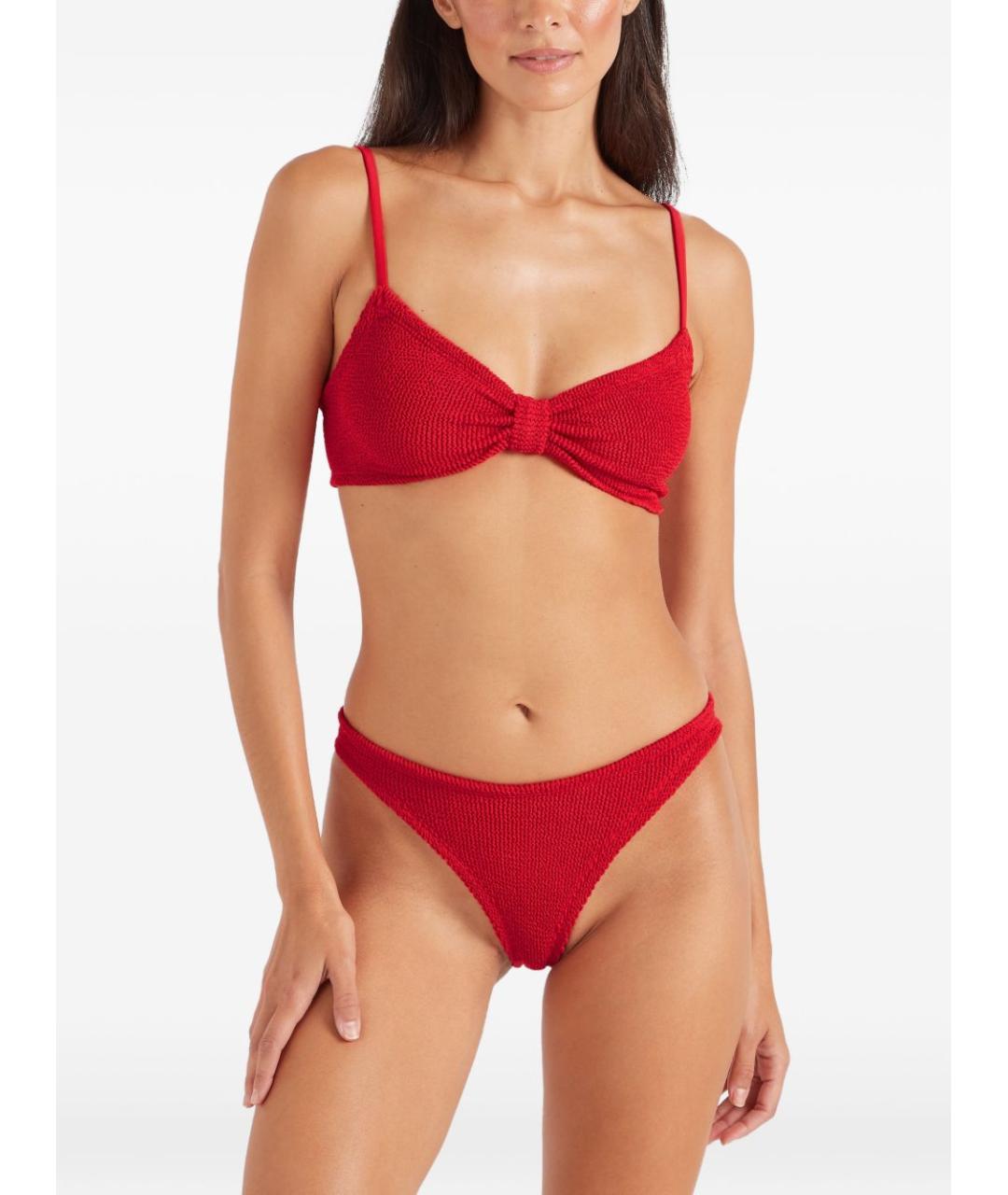 HUNZA G Красный полиамидовый купальник, фото 6