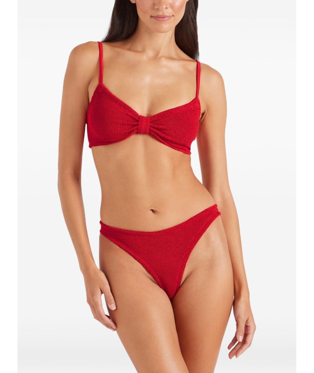 HUNZA G Красный полиамидовый купальник, фото 3