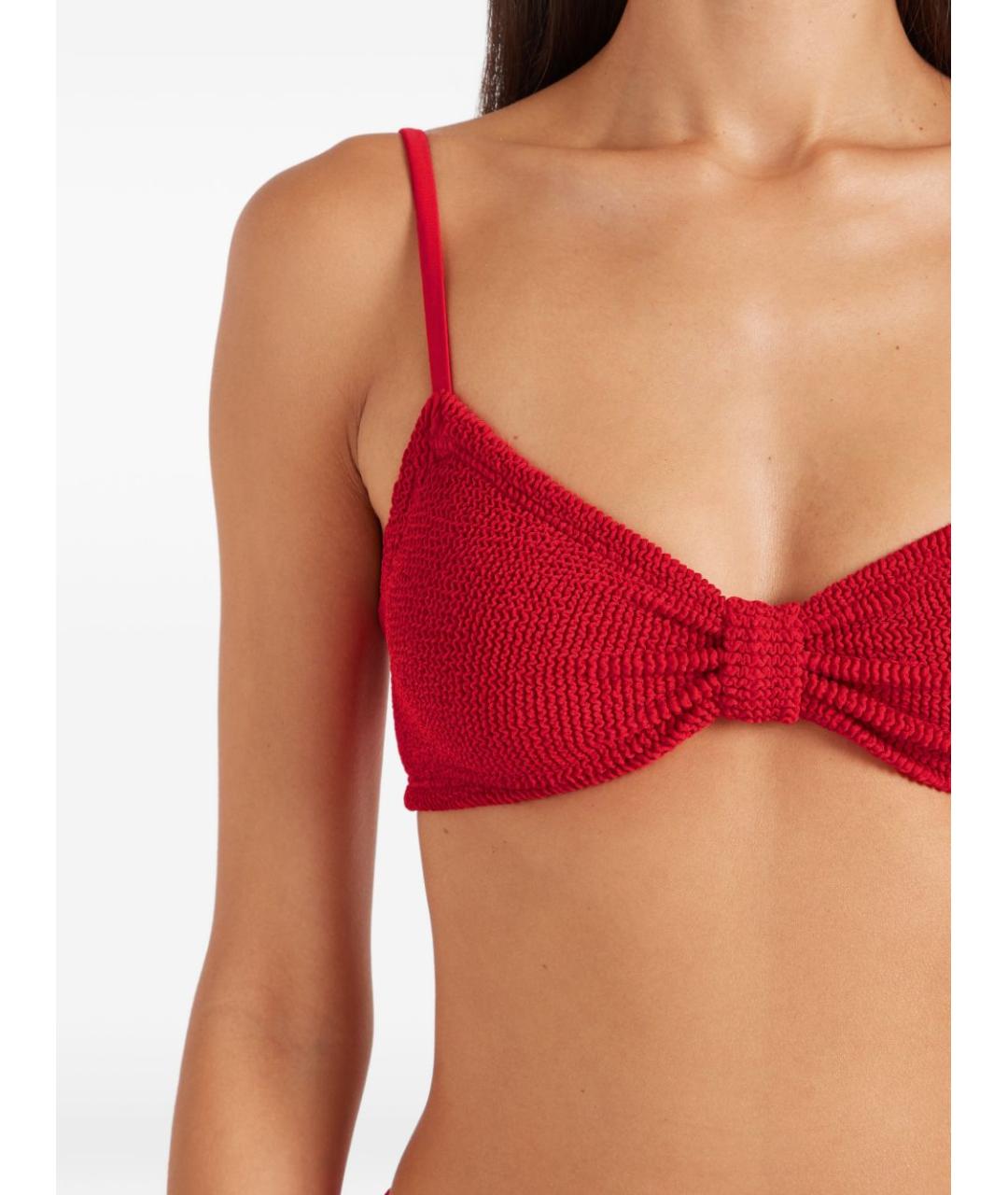 HUNZA G Красный полиамидовый купальник, фото 5