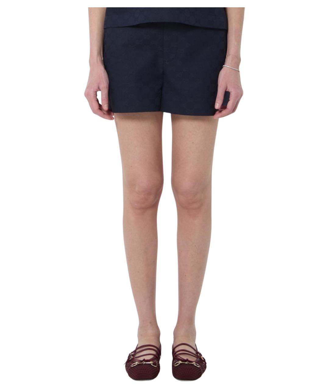 GUCCI Синие хлопковые шорты, фото 1