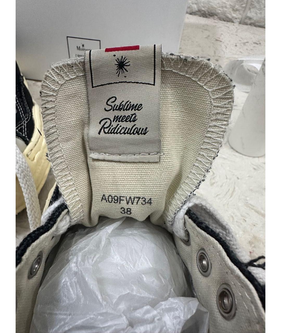 MAISON MIHARA YASUHIRO Черные низкие кроссовки / кеды, фото 3