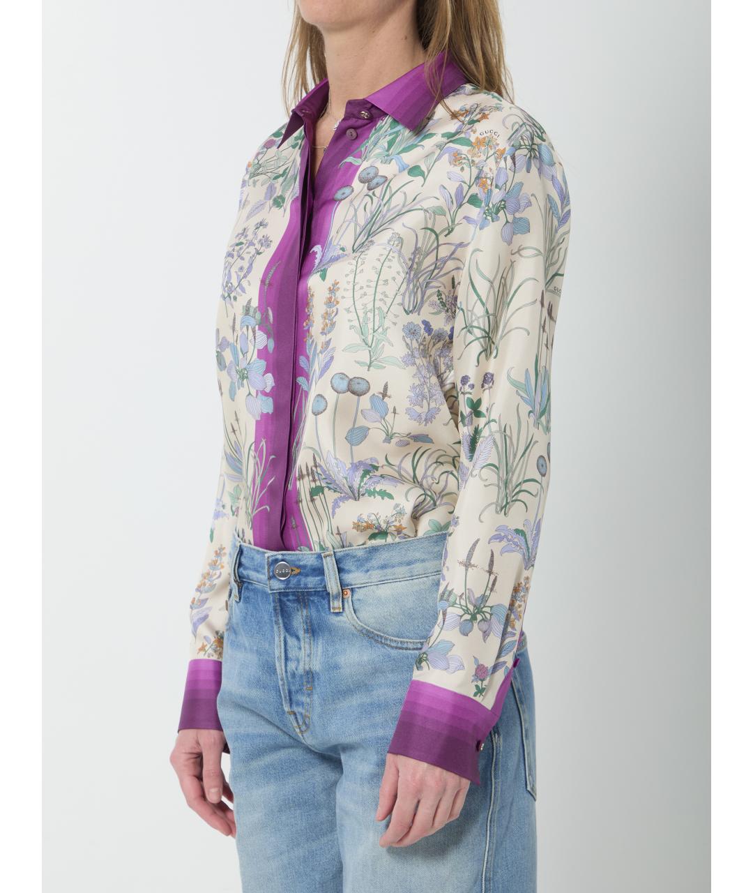 GUCCI Мульти шелковая рубашка, фото 2