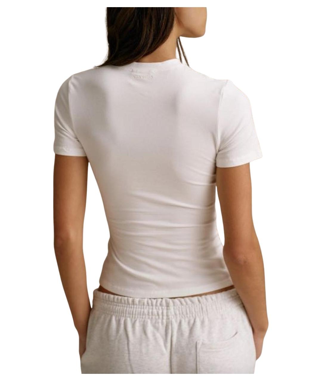 Adanola Белая хлопко-эластановая футболка, фото 4