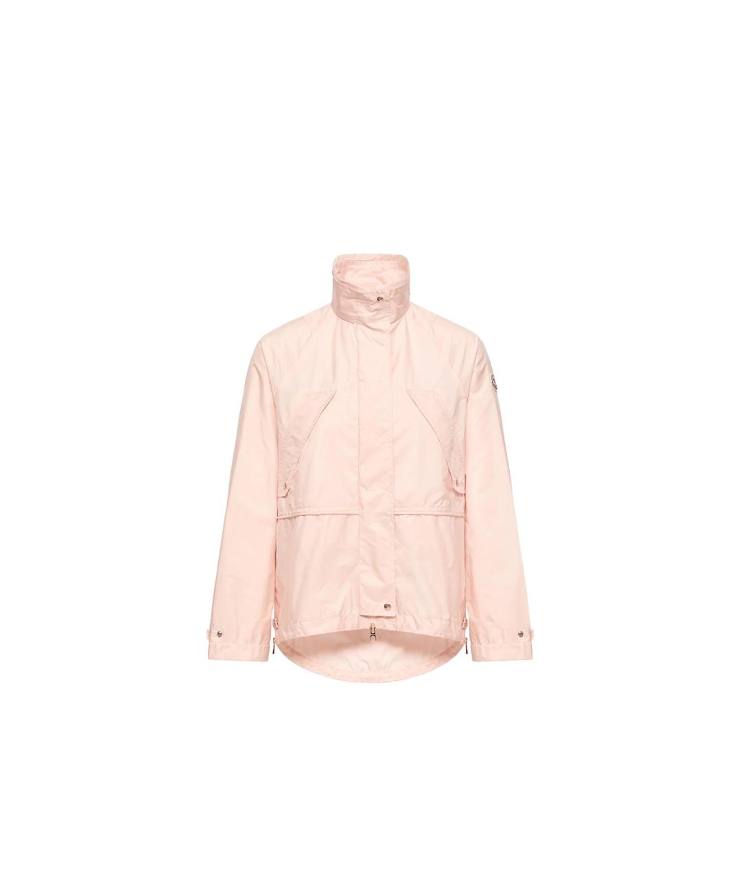 MONCLER Розовая полиамидовая куртка, фото 1