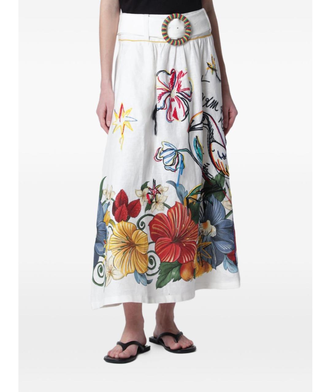 FARM RIO Мульти льняная юбка миди, фото 6