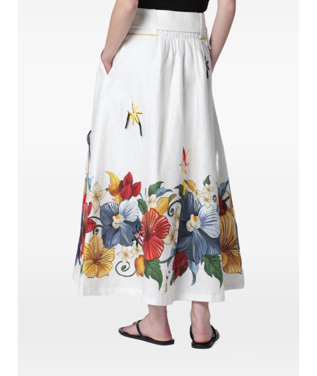 FARM RIO Мульти льняная юбка миди, фото 3