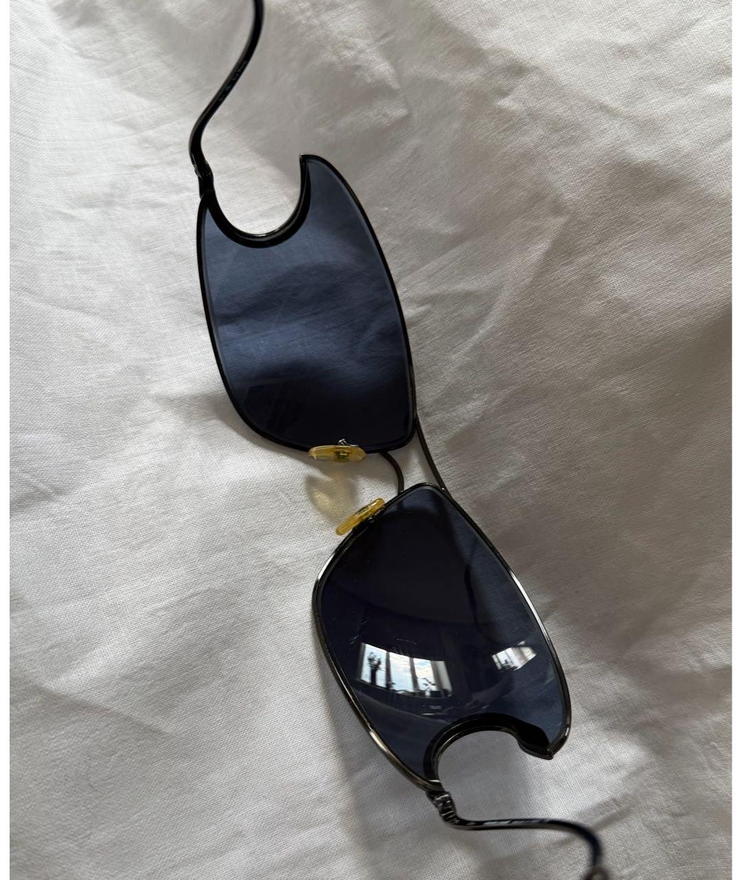 ROBERTO CAVALLI Темно-синие металлические солнцезащитные очки, фото 4