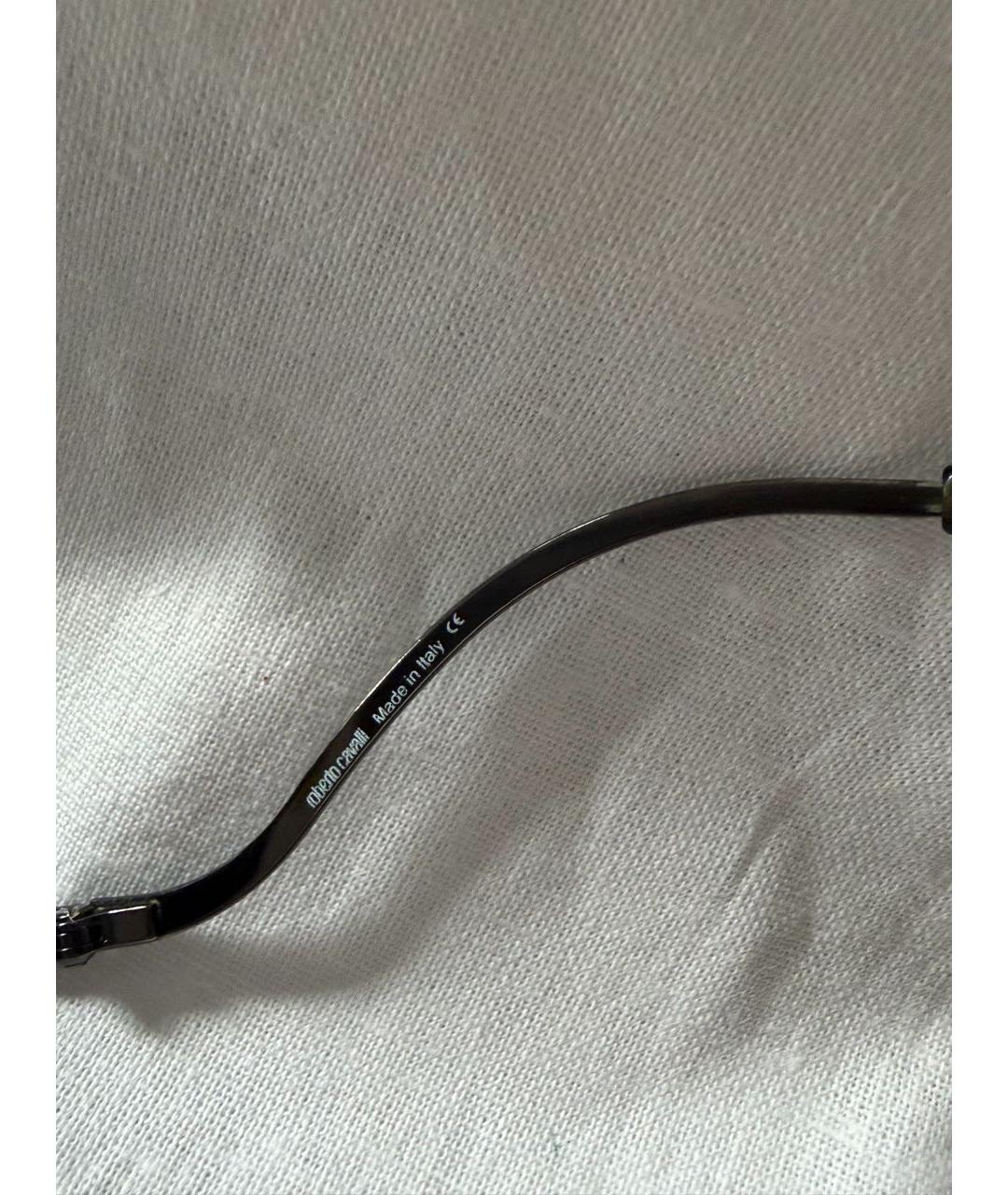 ROBERTO CAVALLI Темно-синие металлические солнцезащитные очки, фото 6