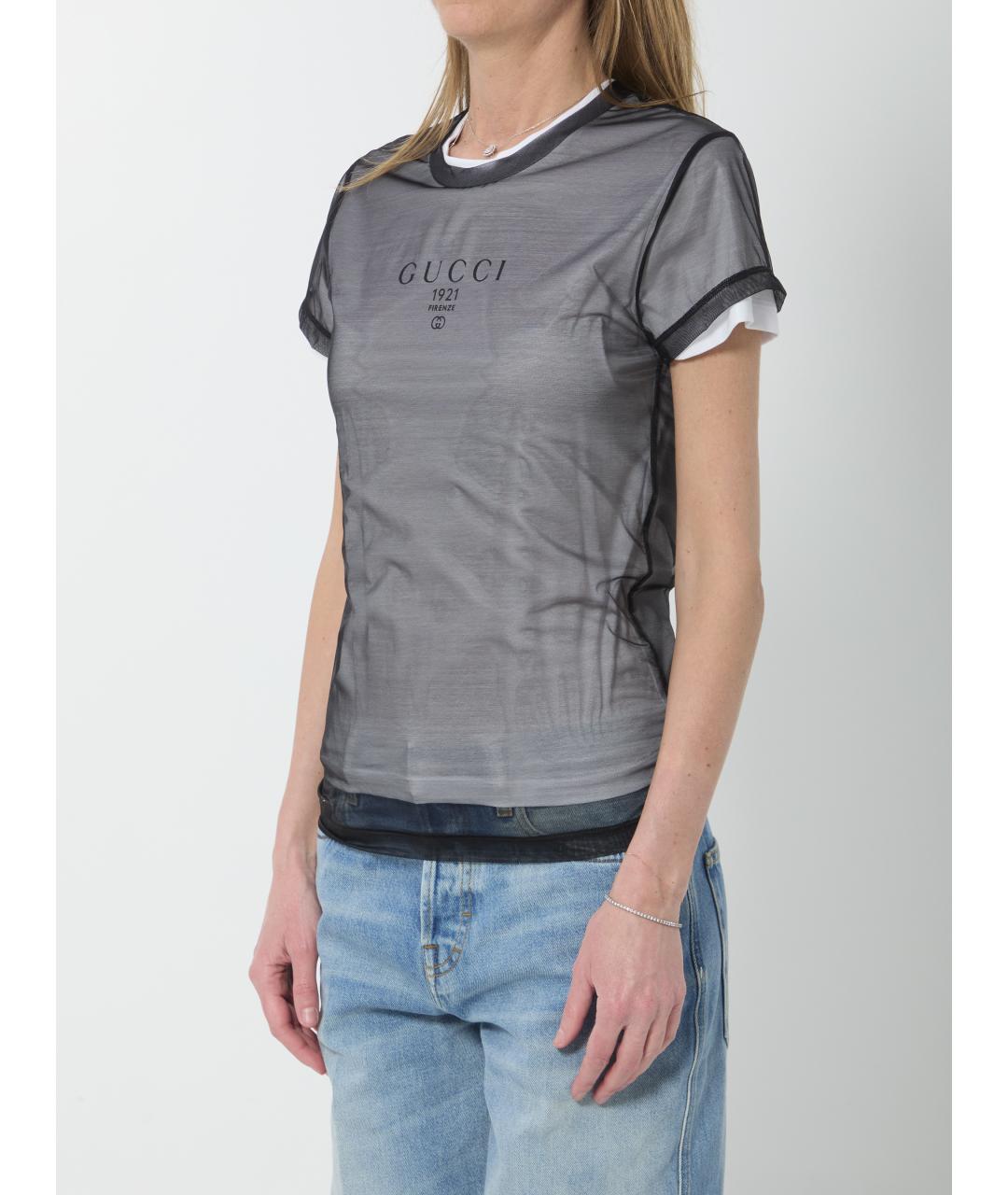 GUCCI Мульти хлопковая футболка, фото 2