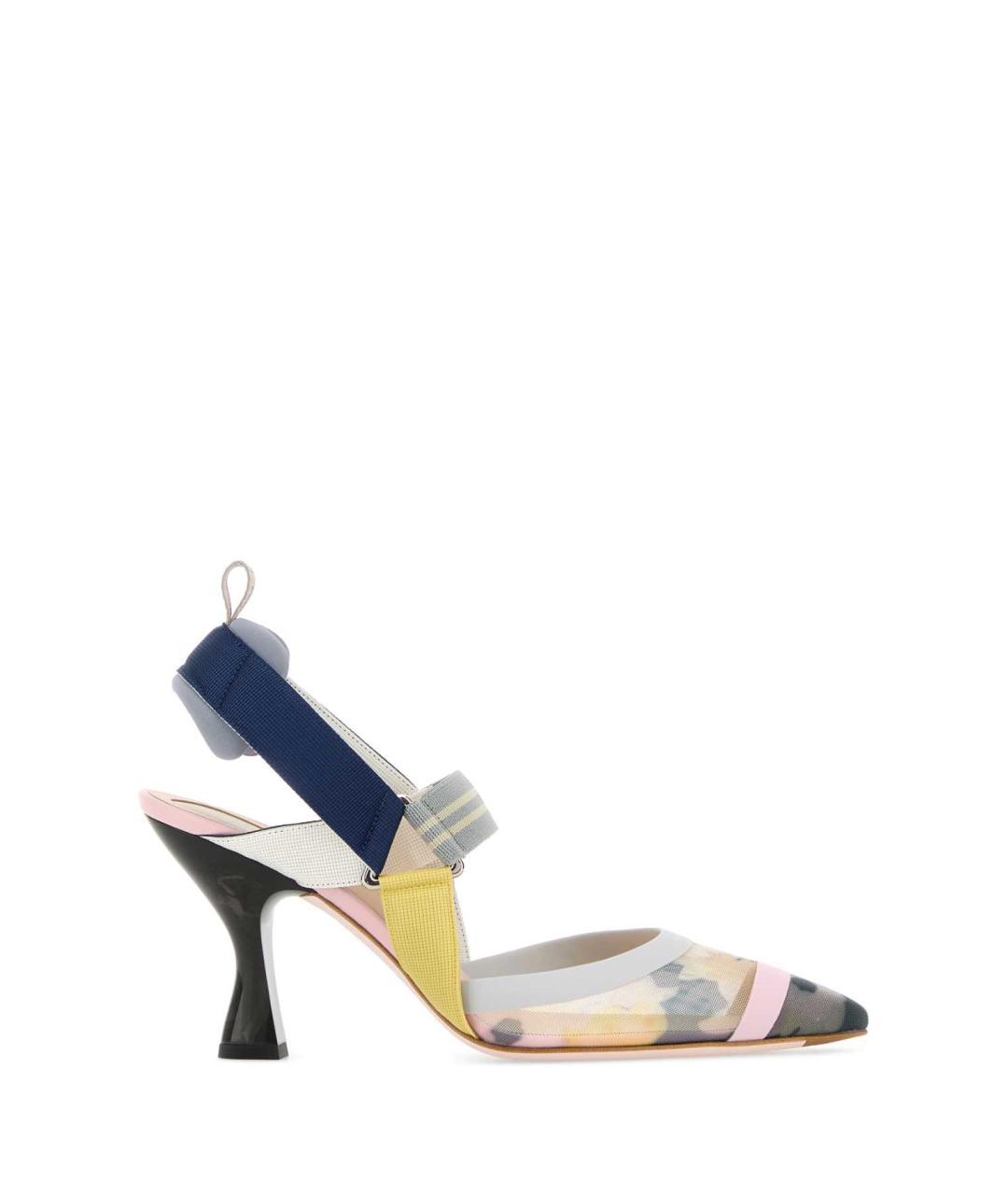 FENDI Мульти текстильные туфли, фото 3