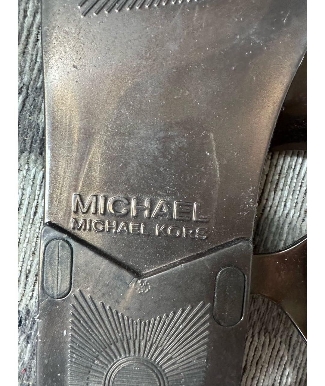 MICHAEL KORS Золотые босоножки, фото 6