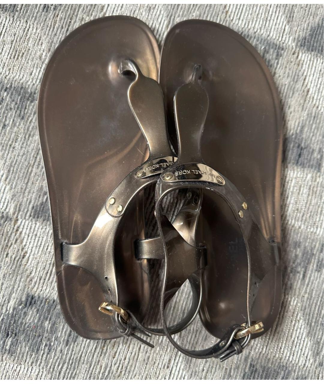 MICHAEL KORS Золотые босоножки, фото 2