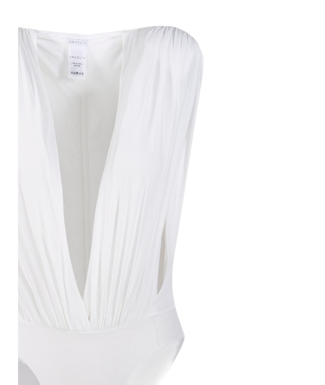 AMAZUIN Белое полиамидовое боди, фото 4