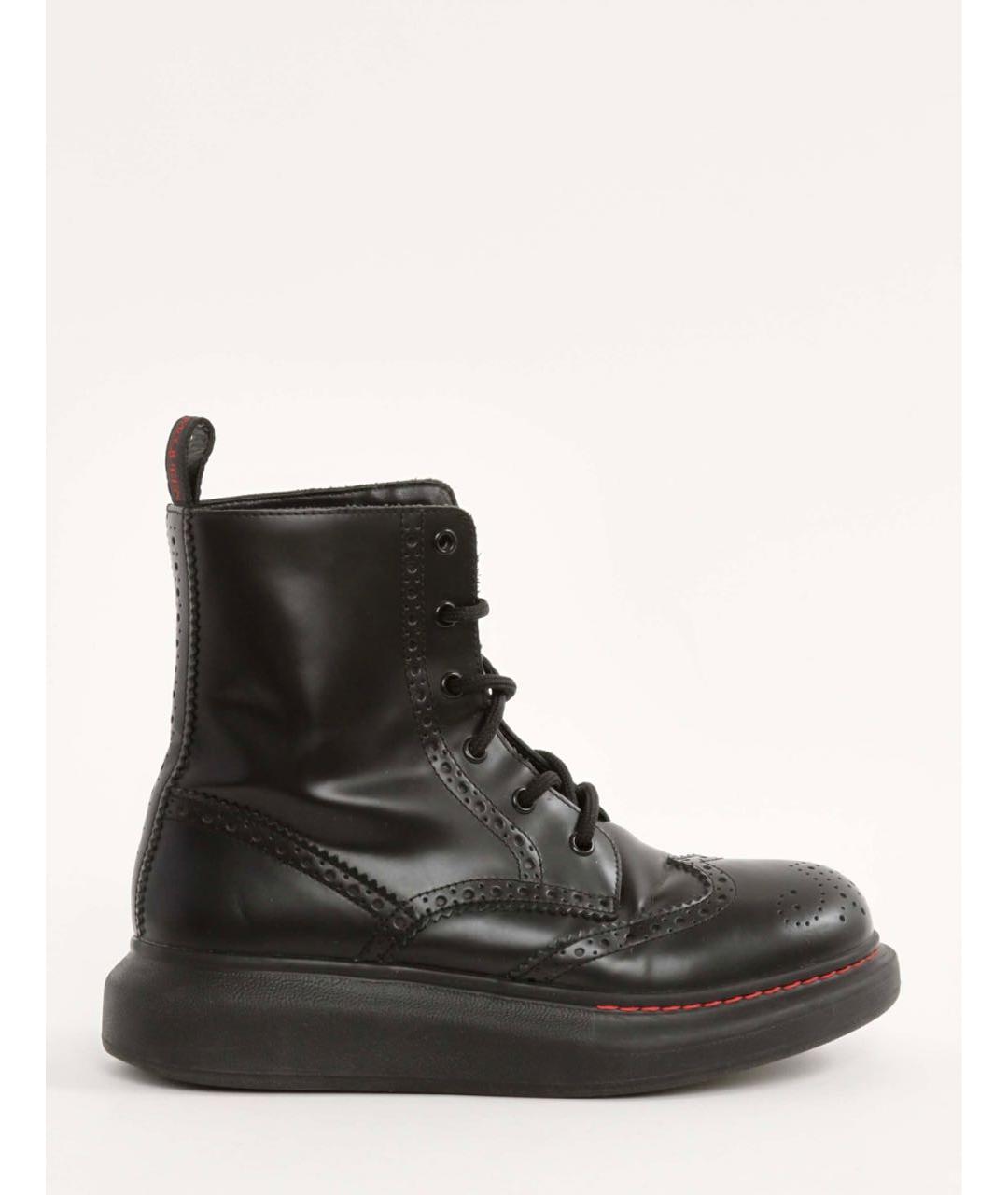 ALEXANDER MCQUEEN Черные кожаные сапоги, фото 5
