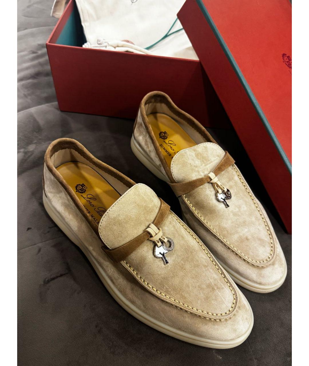 LORO PIANA Замшевые лоферы, фото 5