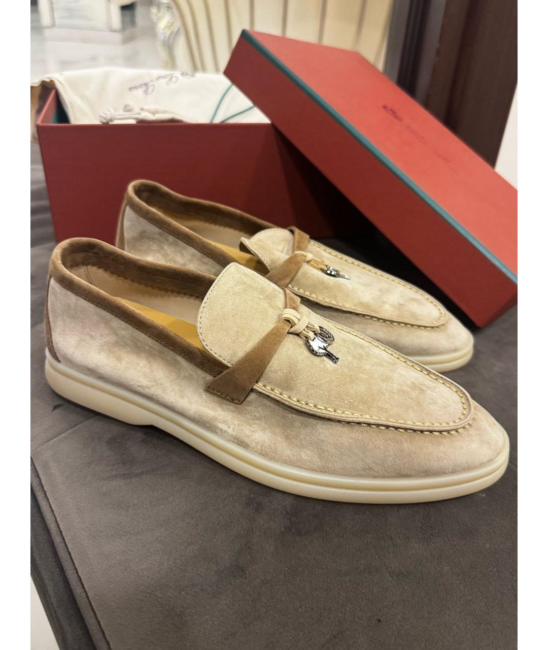 LORO PIANA Замшевые лоферы, фото 9