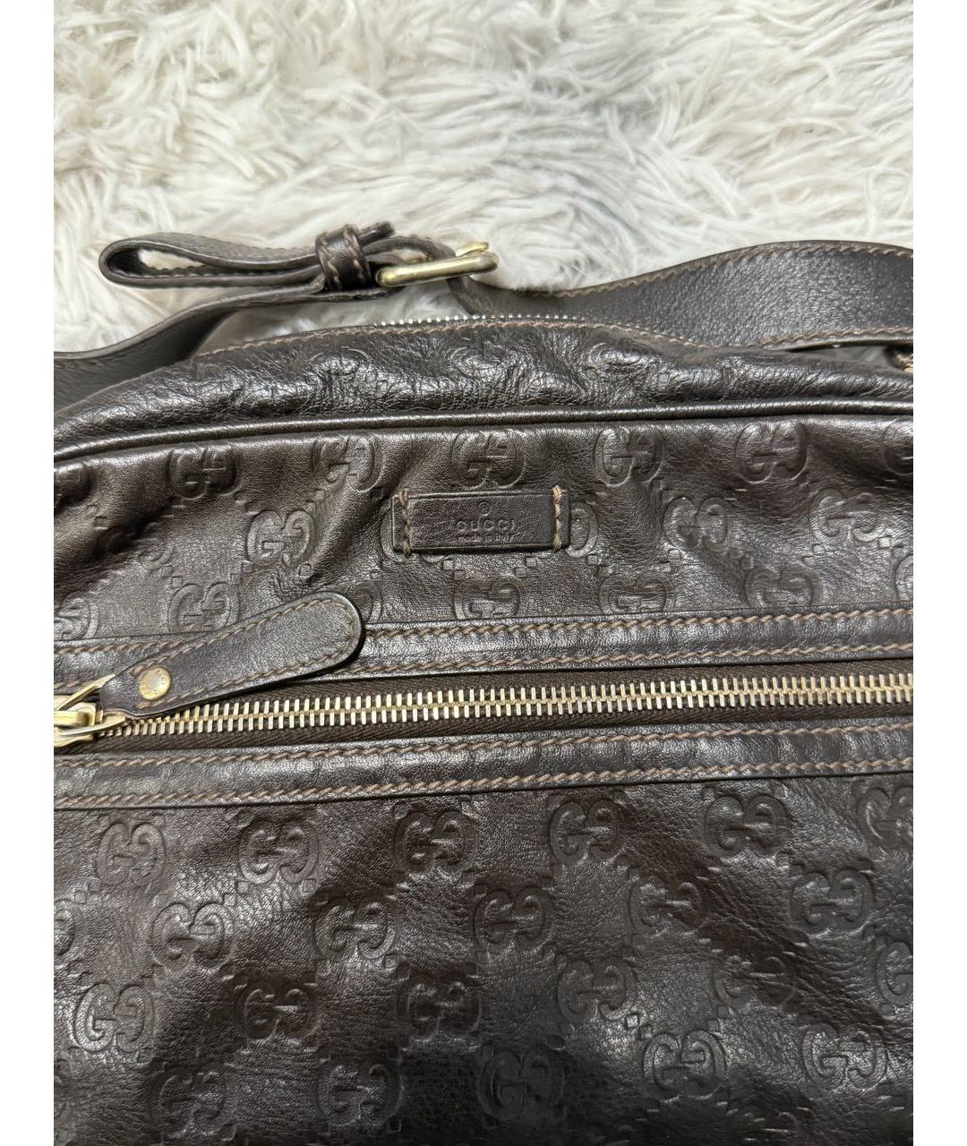 GUCCI Черная кожаная барсетка, фото 4