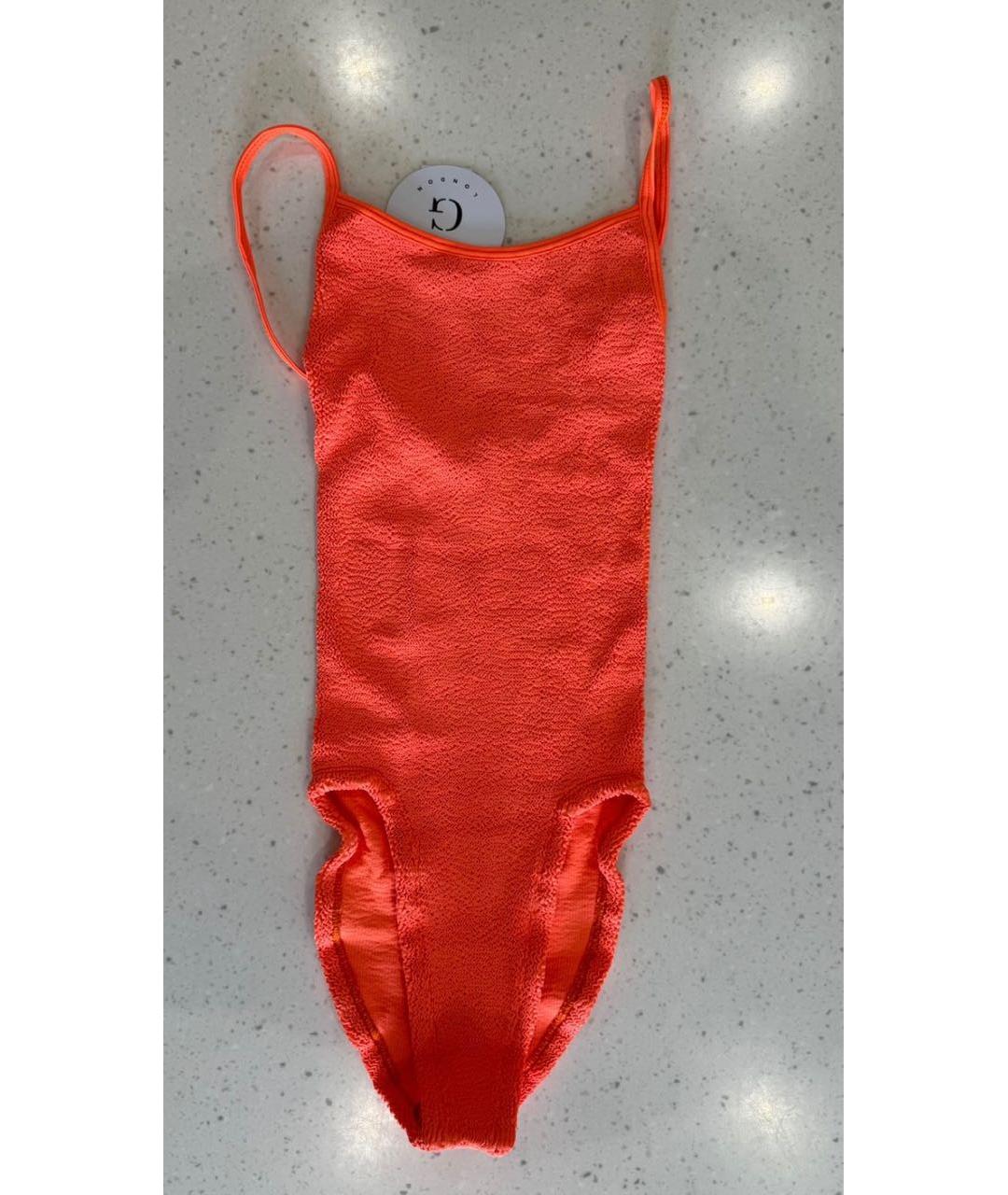 HUNZA G Оранжевый купальник, фото 3