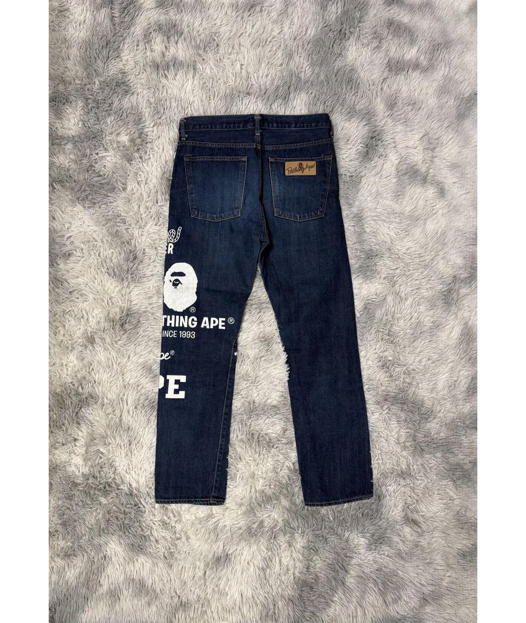 BAPE Темно-синие прямые джинсы, фото 2