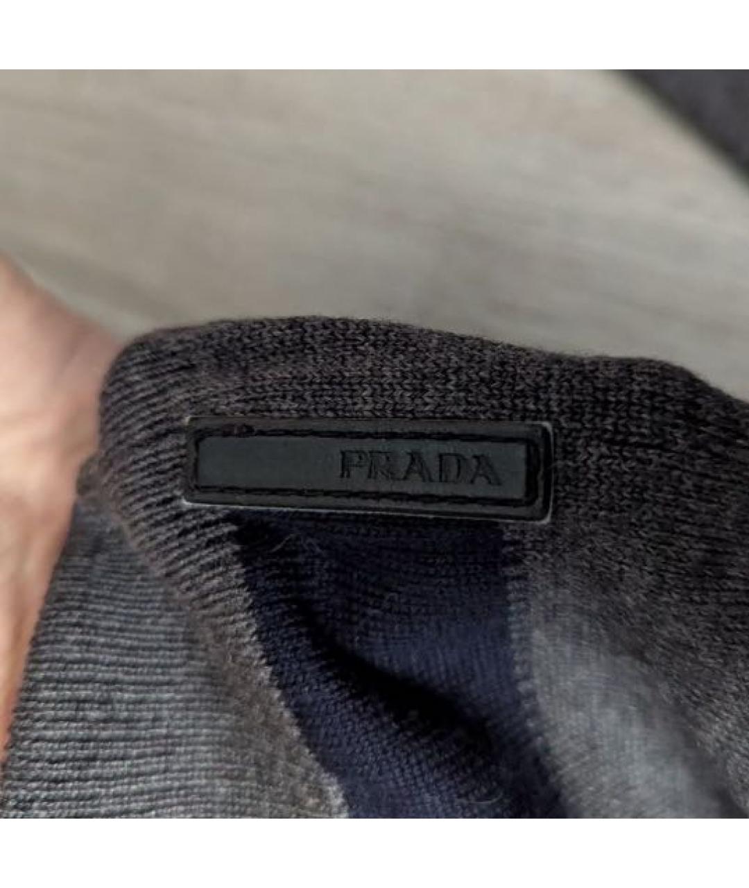 PRADA Антрацитовый шерстяной джемпер / свитер, фото 4