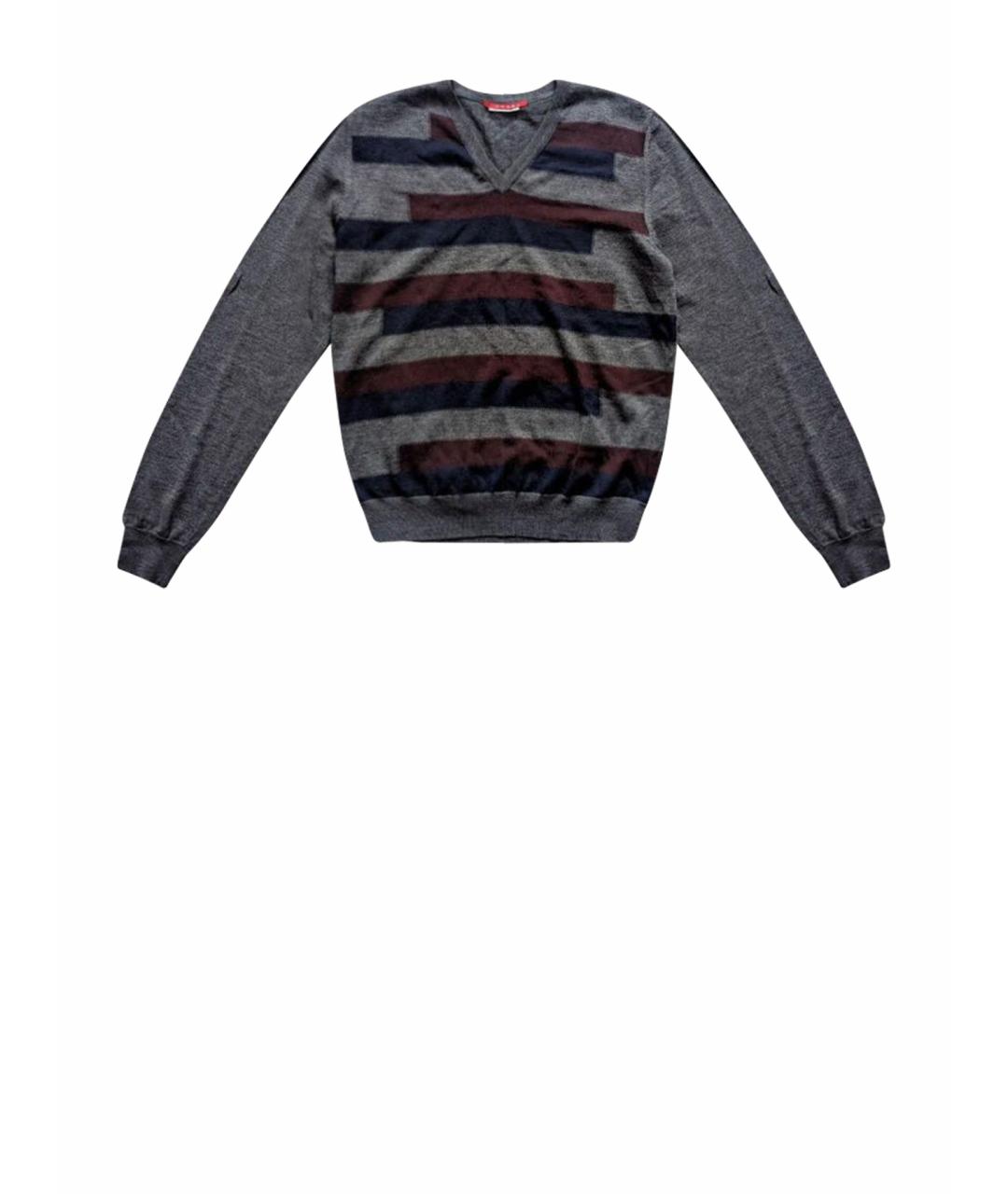 PRADA Антрацитовый шерстяной джемпер / свитер, фото 1