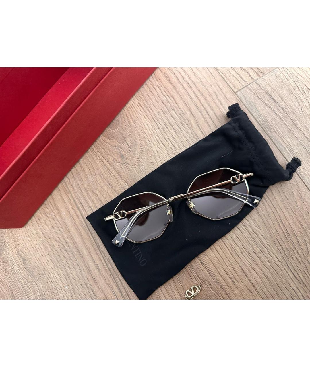 VALENTINO Серебряные металлические солнцезащитные очки, фото 6