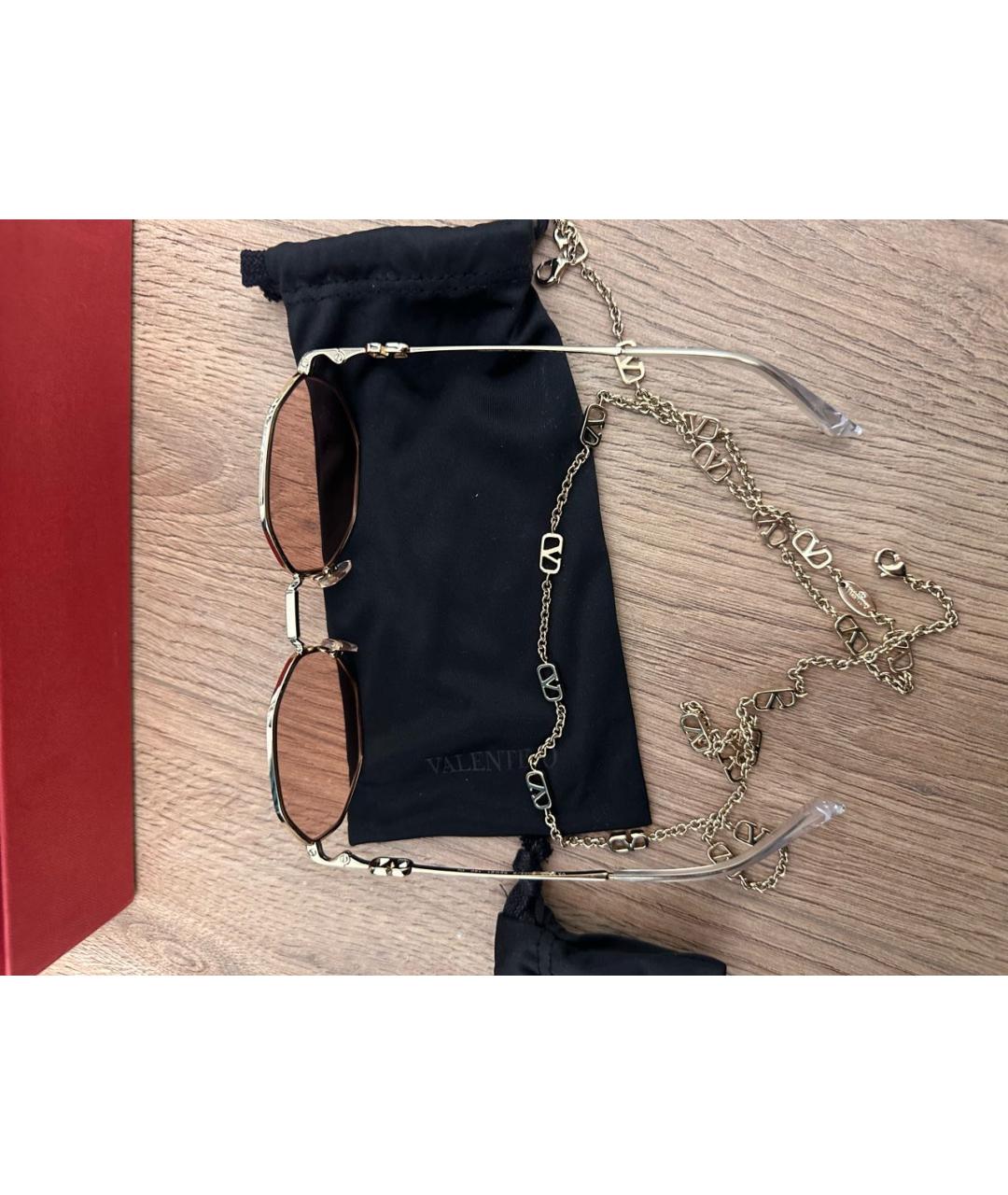 VALENTINO Серебряные металлические солнцезащитные очки, фото 7