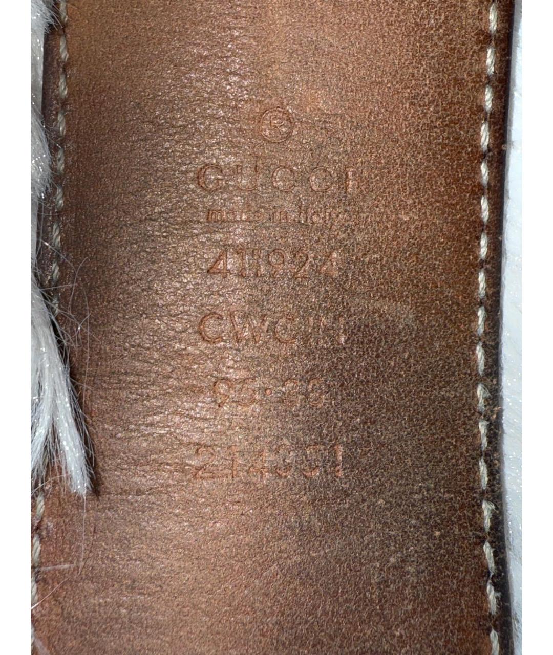 GUCCI Антрацитовый кожаный ремень, фото 5