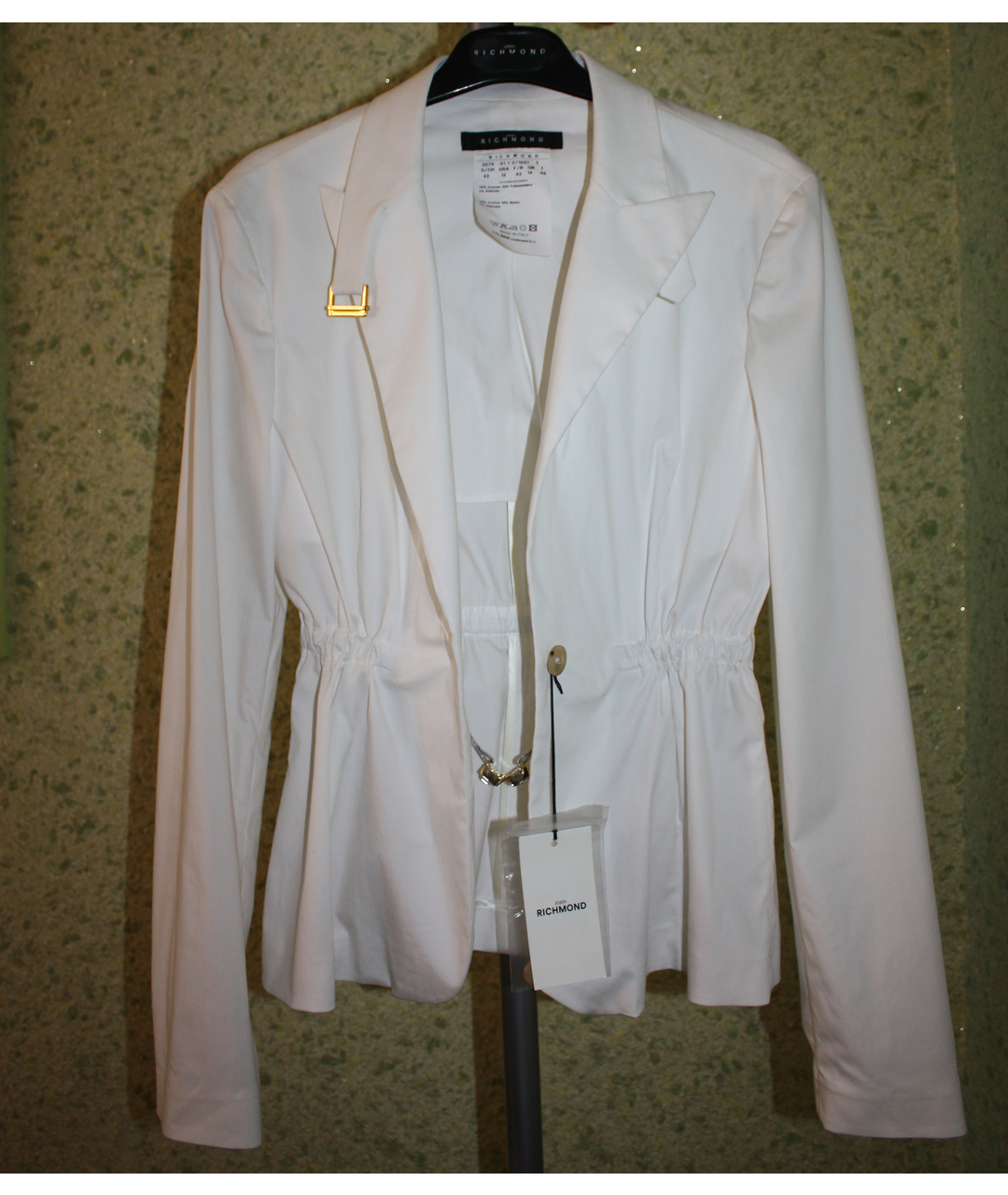 JOHN RICHMOND Белый хлопковый жакет/пиджак, фото 4