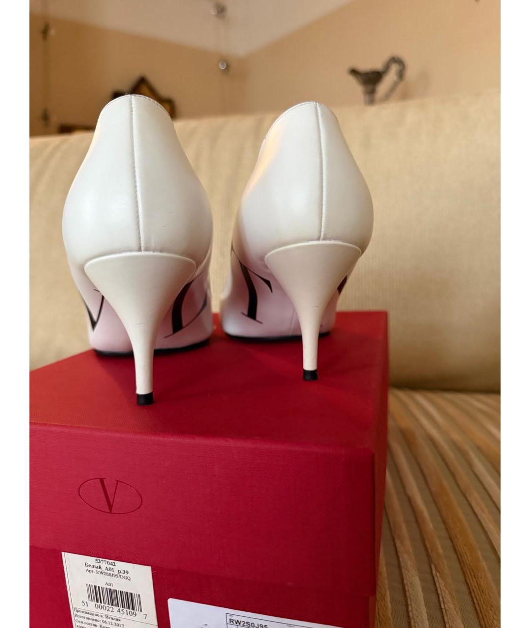 VALENTINO Белые кожаные туфли, фото 6