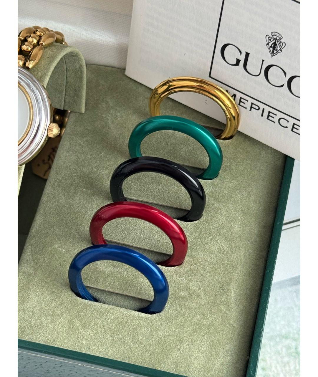 GUCCI Золотые позолоченные часы, фото 4